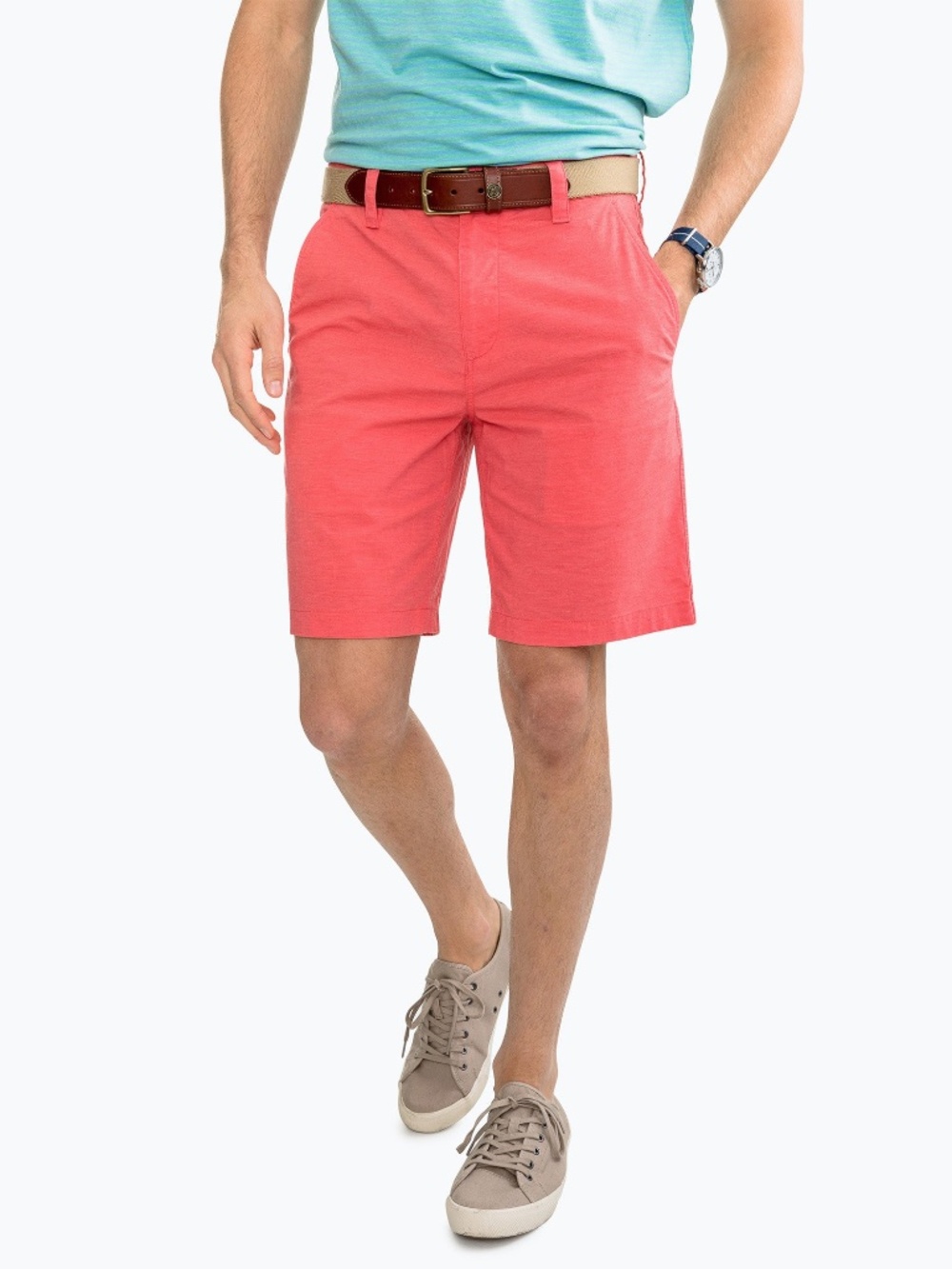 ST Men's 9in Heather T3 Short Red